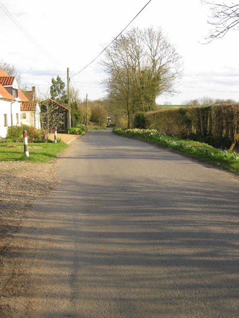 Down the hill from the church